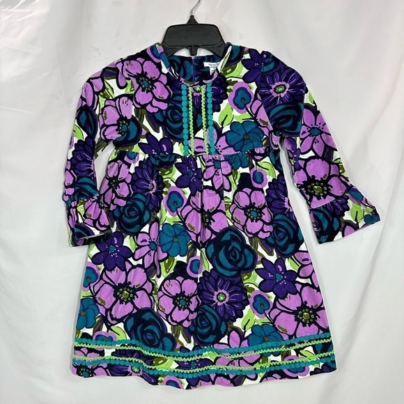 Hartstrings floral corduroy dress size 5 - Picture 1 of 8